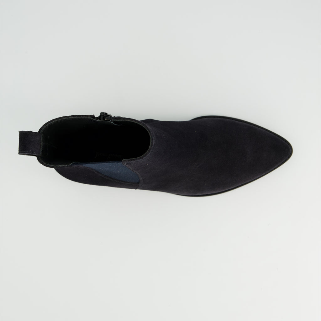 Paul Green Navy Suede Ankle Boot|8271074