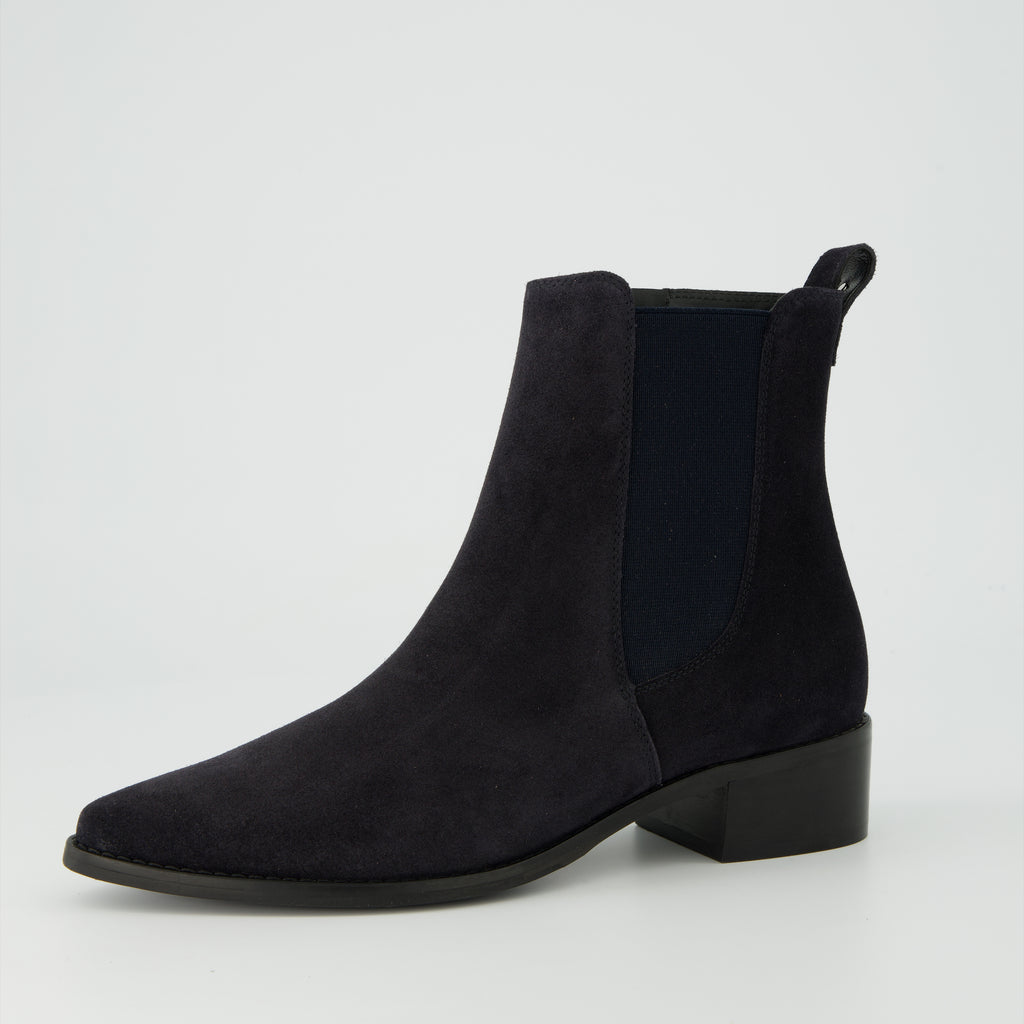 Paul Green Navy Suede Ankle Boot|8271074
