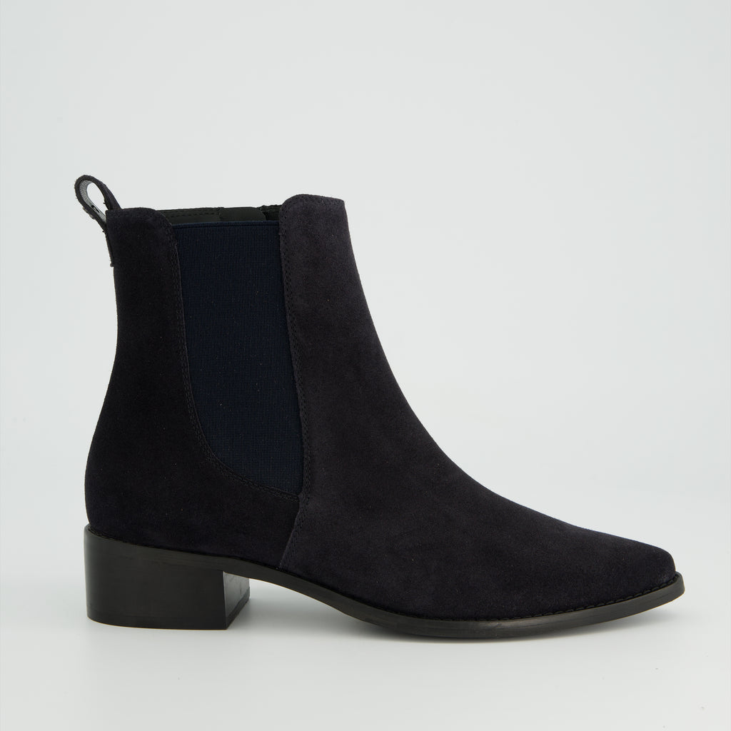 Paul Green Navy Suede Ankle Boot|8271074