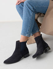 Load image into Gallery viewer, Paul Green Navy Suede Ankle Boot|8271074
