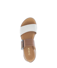 Load image into Gallery viewer, Gabor White and Tan Strap Sandal|8274452

