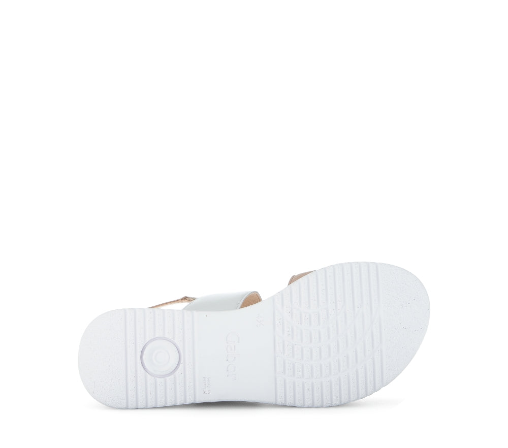 Gabor Beige and White Wedge Sandal|8274458M