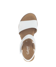 Load image into Gallery viewer, Gabor White Wedge Strap Sandal|8275050
