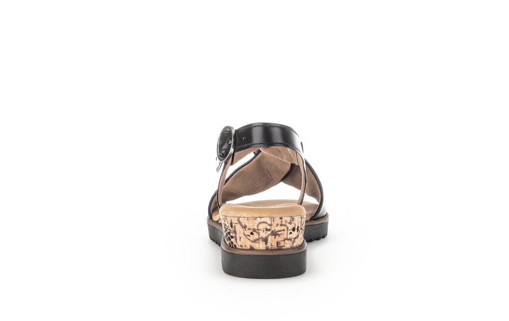 Gabor Black Strap Sandal|8275127