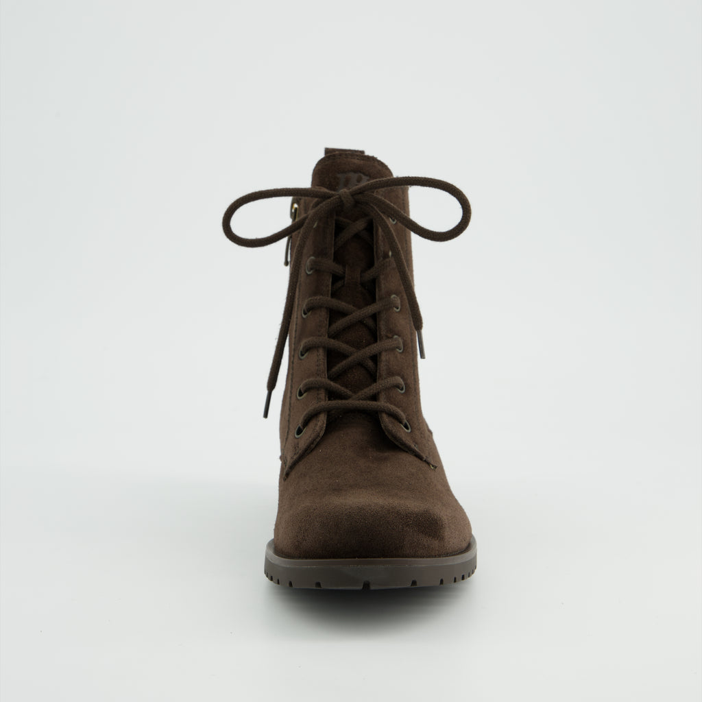 Paul Green Dark Brown Suede Ankle Boot|8280041