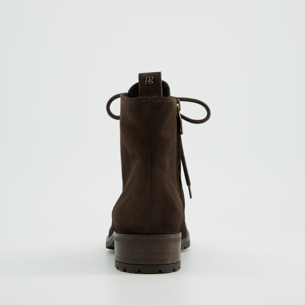 Paul Green Dark Brown Suede Ankle Boot|8280041