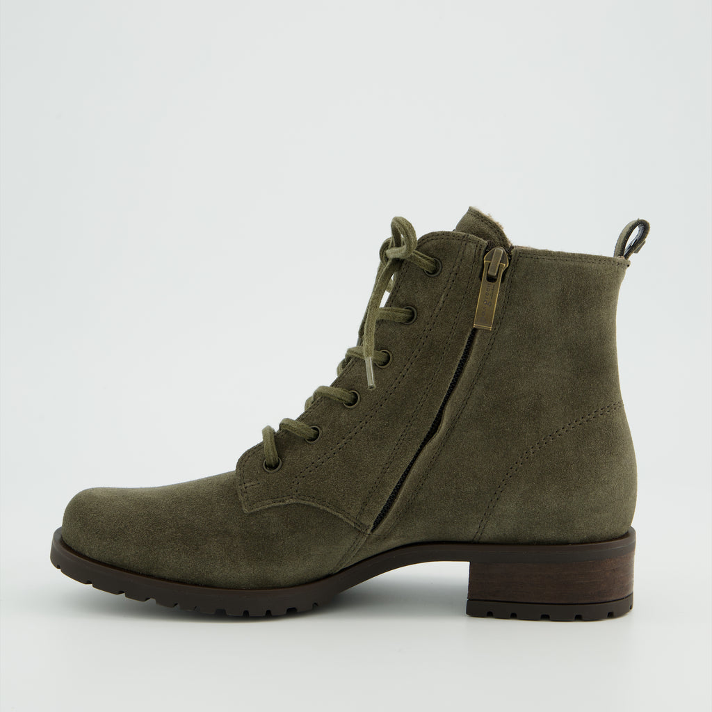 Paul Green Green Suede laced Ankle Boot|8280042
