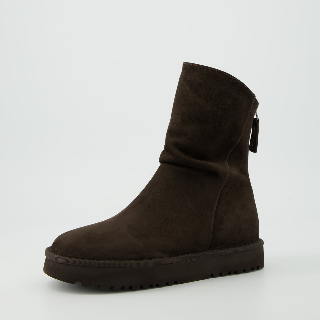 Paul Green Dark Brown Suede Ankle Boot| 8303003