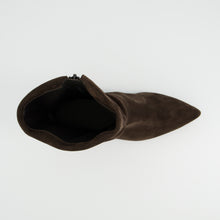 Load image into Gallery viewer, Paul Green Dark Brown Suede Pointy Ankle Boots|8325002

