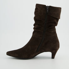Load image into Gallery viewer, Paul Green Dark Brown Suede Pointy Ankle Boots|8325002
