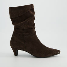 Load image into Gallery viewer, Paul Green Dark Brown Suede Pointy Ankle Boots|8325002
