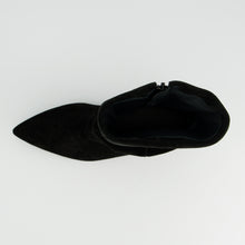 Load image into Gallery viewer, Paul Green Black Suede Pointy Ankle Boot|8325003
