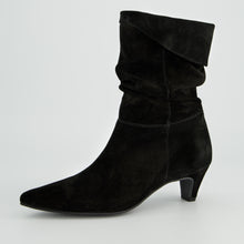 Load image into Gallery viewer, Paul Green Black Suede Pointy Ankle Boot|8325003
