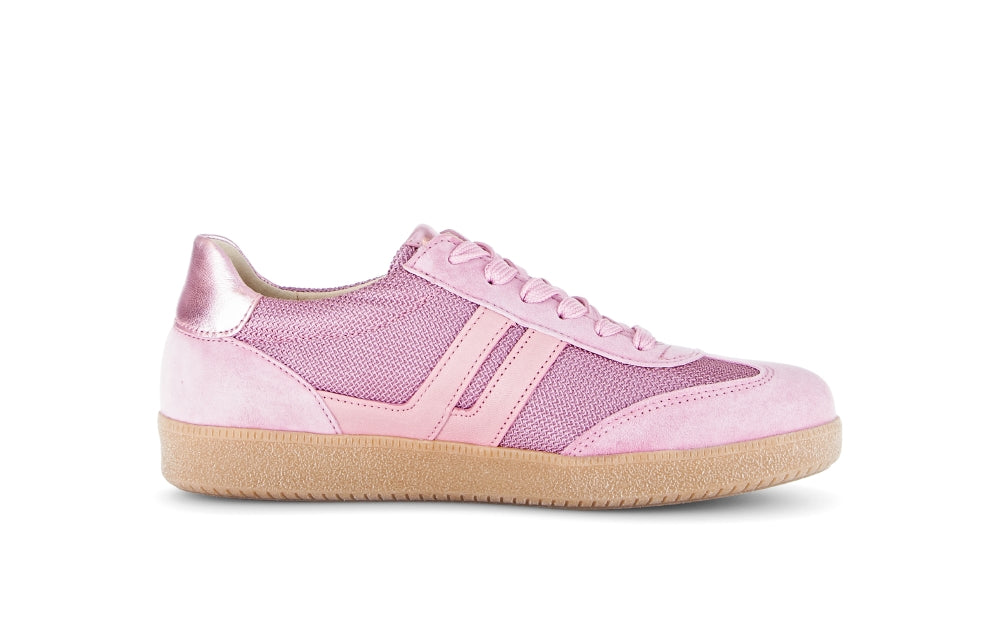 Gabor Pink Suede and Textile Trainer|8330013