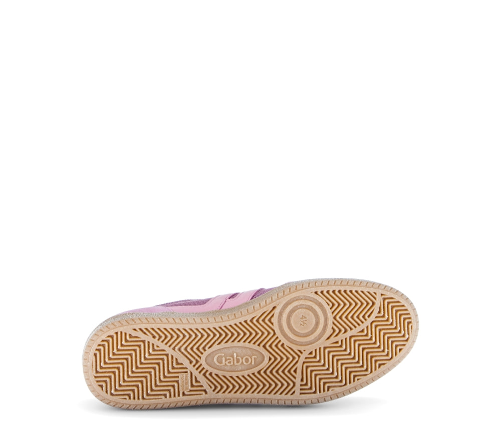 Gabor Pink Suede and Textile Trainer|8330013