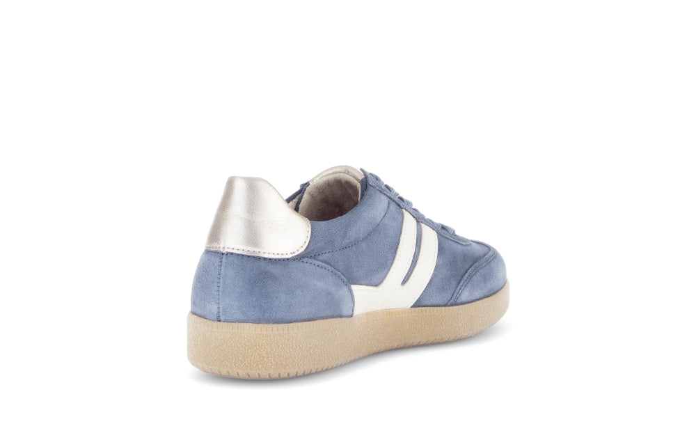 Gabor Blue & White Suede Trainer|8330016