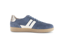 Load image into Gallery viewer, Gabor Blue &amp; White Suede Trainer|8330016
