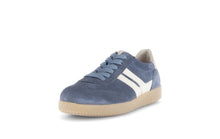 Load image into Gallery viewer, Gabor Blue &amp; White Suede Trainer|8330016
