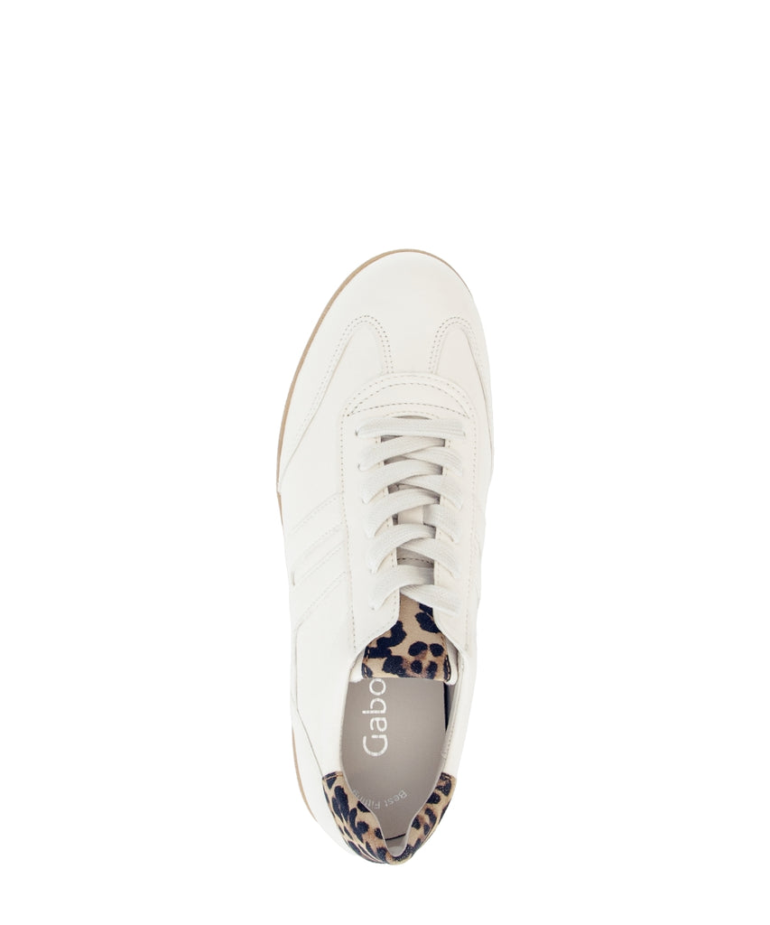 Gabor White & Leo Print Trainer|8330021