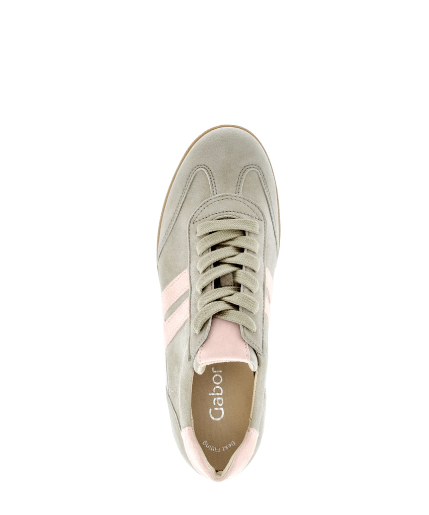 Gabor Green & Pink Suede Trainer|8330034
