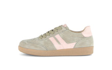 Load image into Gallery viewer, Gabor Green &amp; Pink Suede Trainer|8330034
