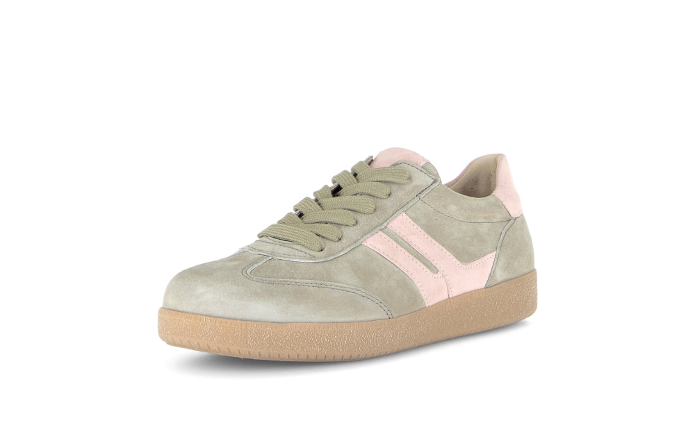 Gabor Green & Pink Suede Trainer|8330034