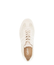 Load image into Gallery viewer, White sneaker with lace-up design on a white background
