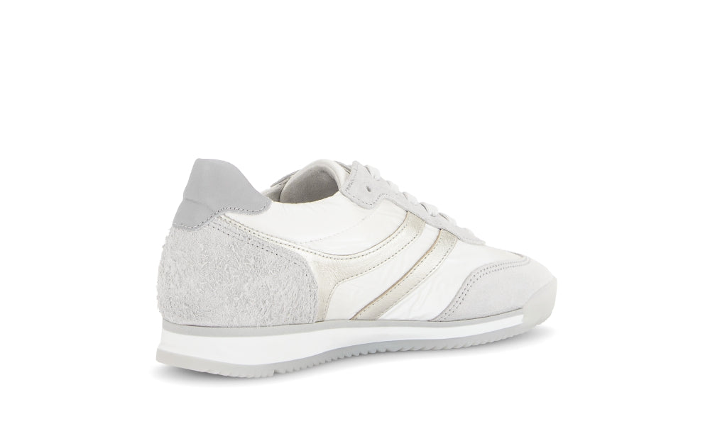Gabor White and Grey Comfort Trainer|8343011