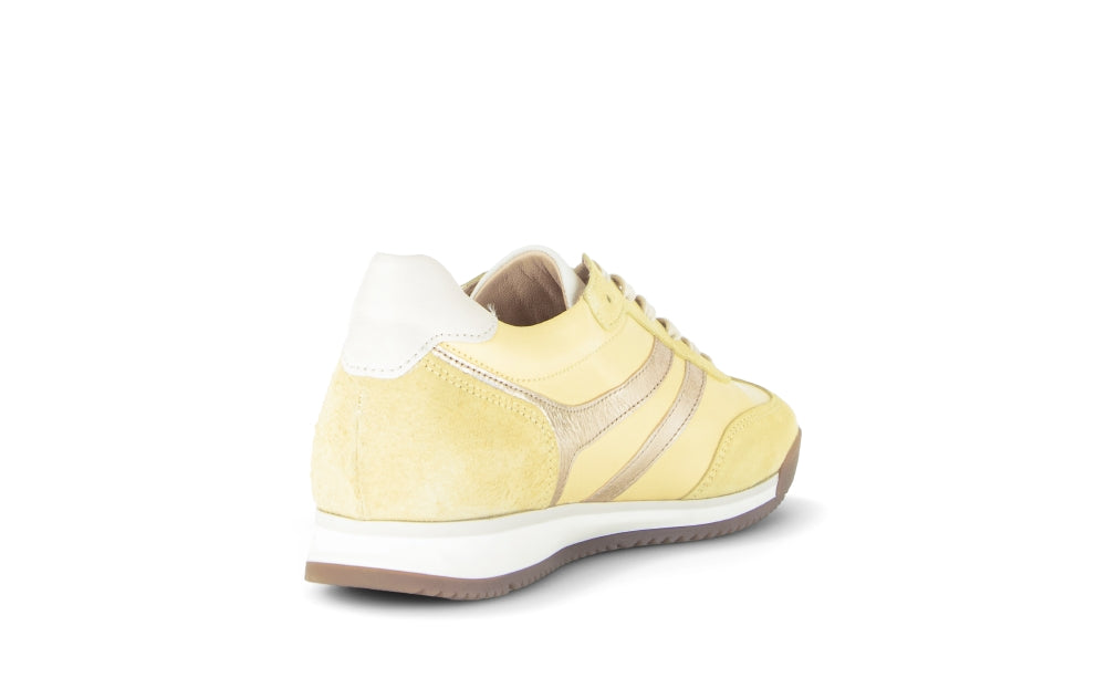 Gabor Light Yellow and Silver Trainer|8343013