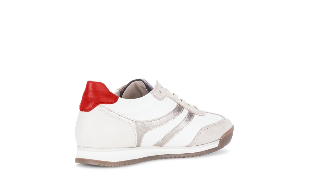 Gabor Trendy White and Red Trainer|8343014