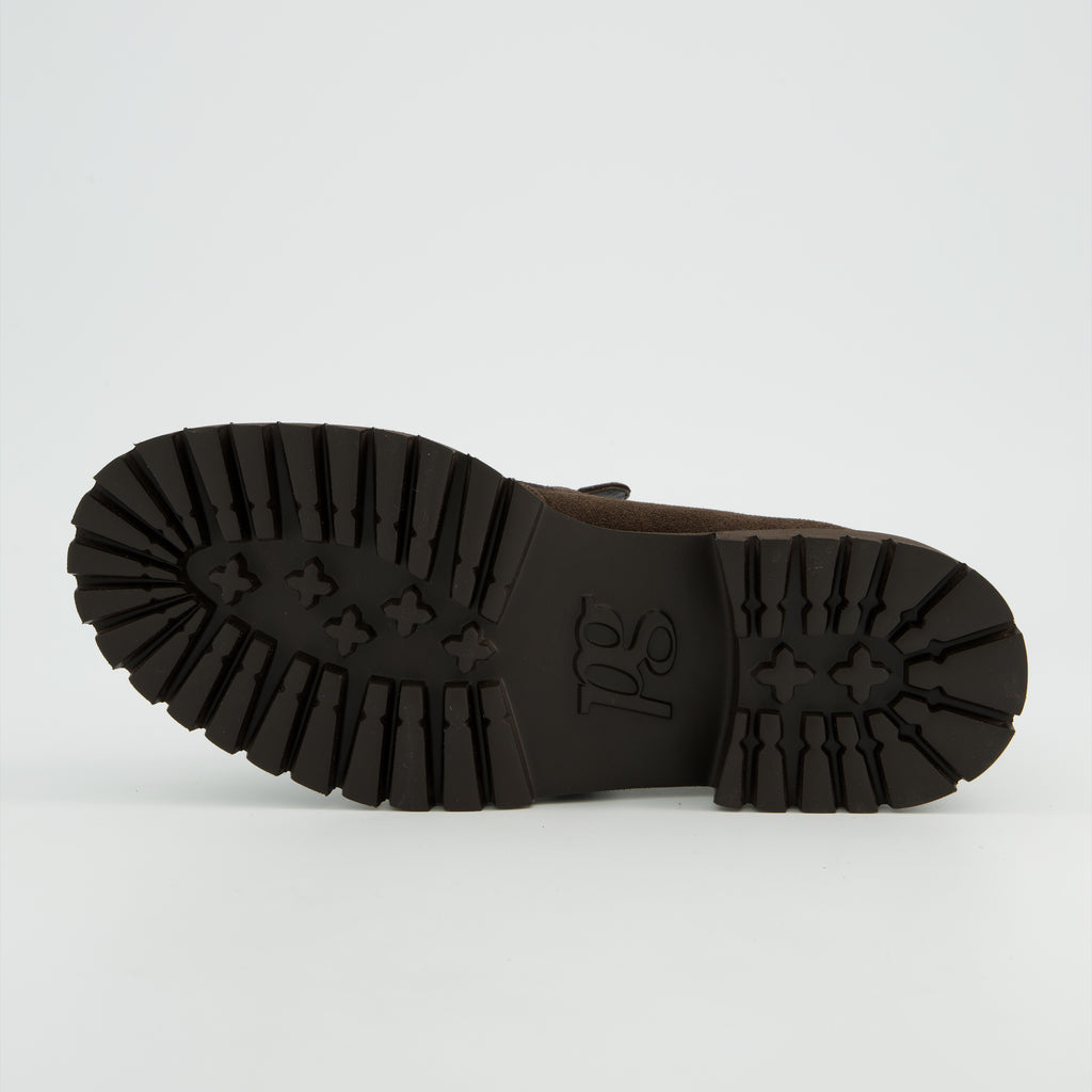 Paul Green Brown Suede Loafer|8344001