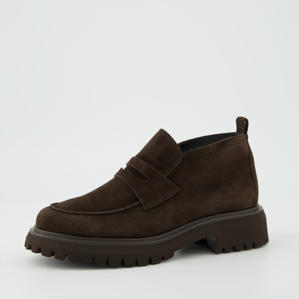 Paul Green Brown Suede Loafer|8344001