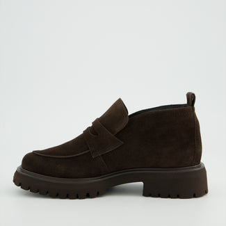 Paul Green Brown Suede Loafer|8344001