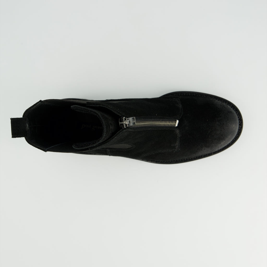 Paul Green Black leather Ankle Boot|8350002