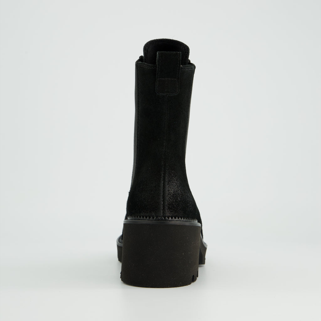 Paul Green Black leather Ankle Boot|8350002