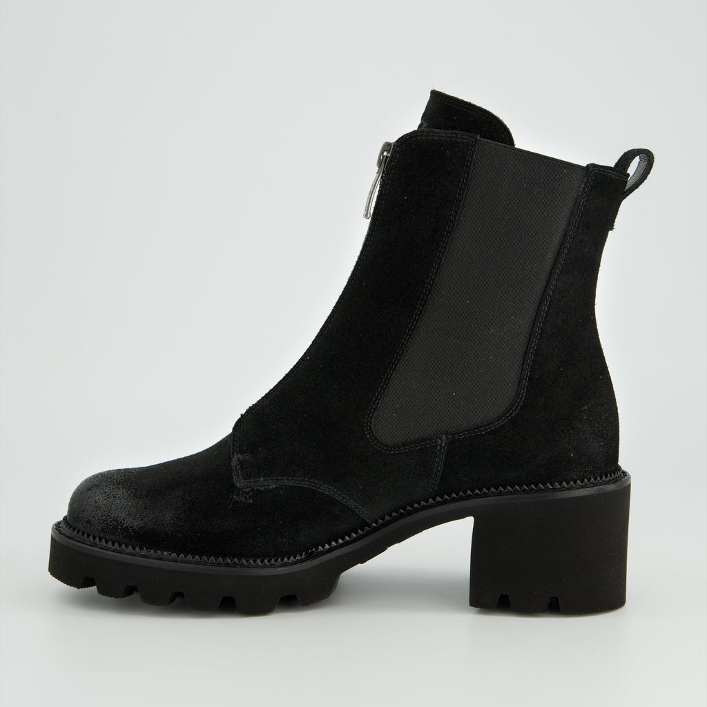 Paul Green Black leather Ankle Boot|8350002
