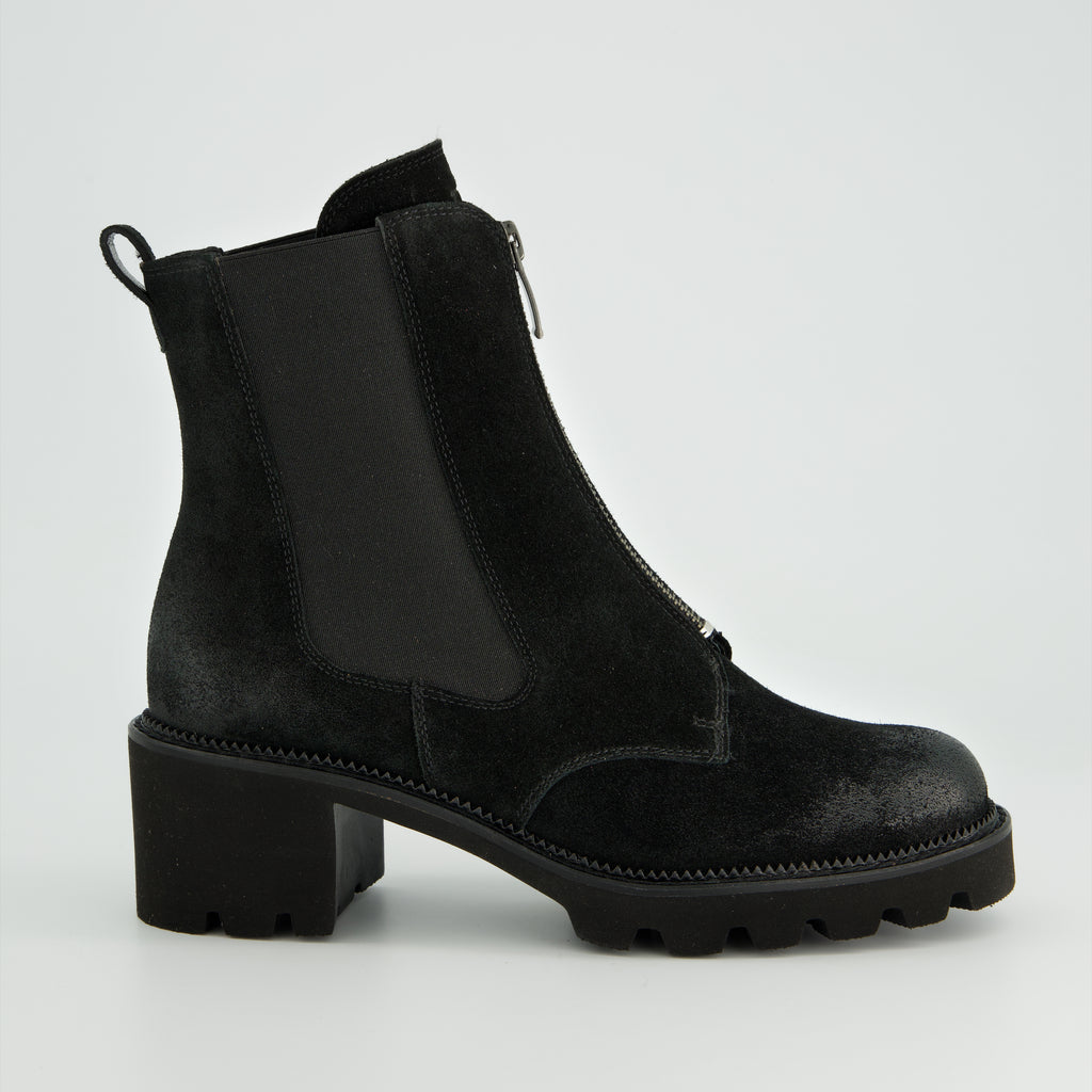 Paul Green Black leather Ankle Boot|8350002