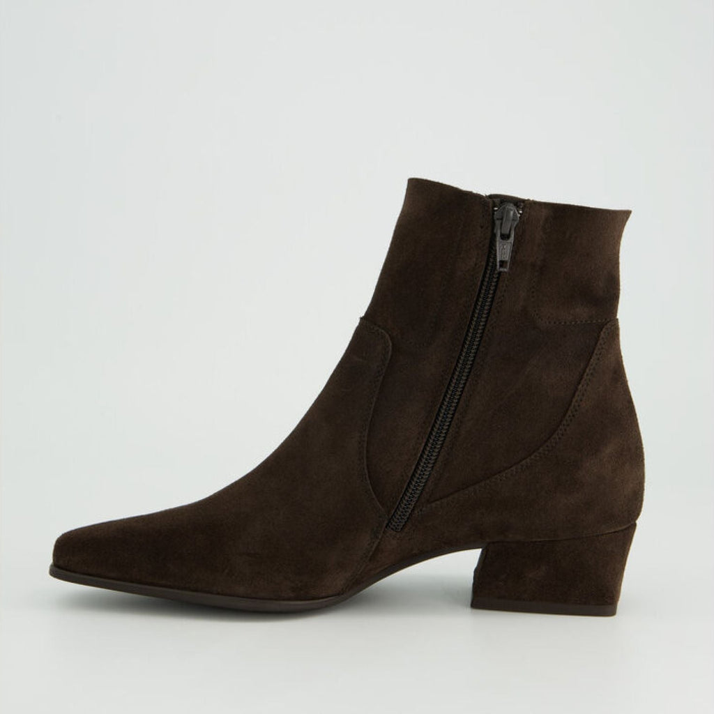 Paul Green Dark Brown Pointy Ankle Boot|8365002