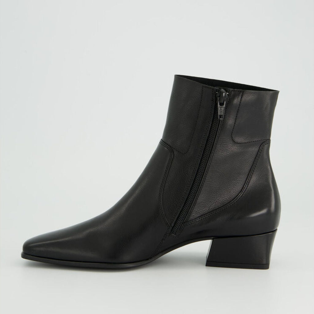 Paul Green Black Pointy Ankle Boot|8365005
