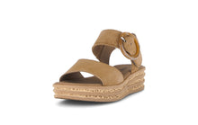 Load image into Gallery viewer, Gabor Brown Suede Wedge Sandal|8455014

