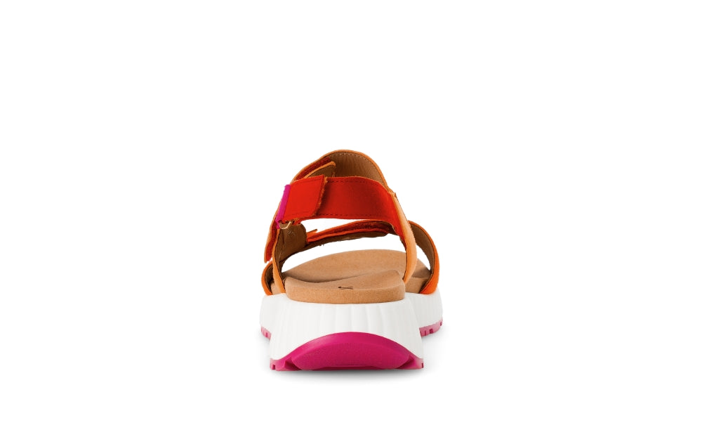 Gabor Orange and Pink Strap Sandal|8458233