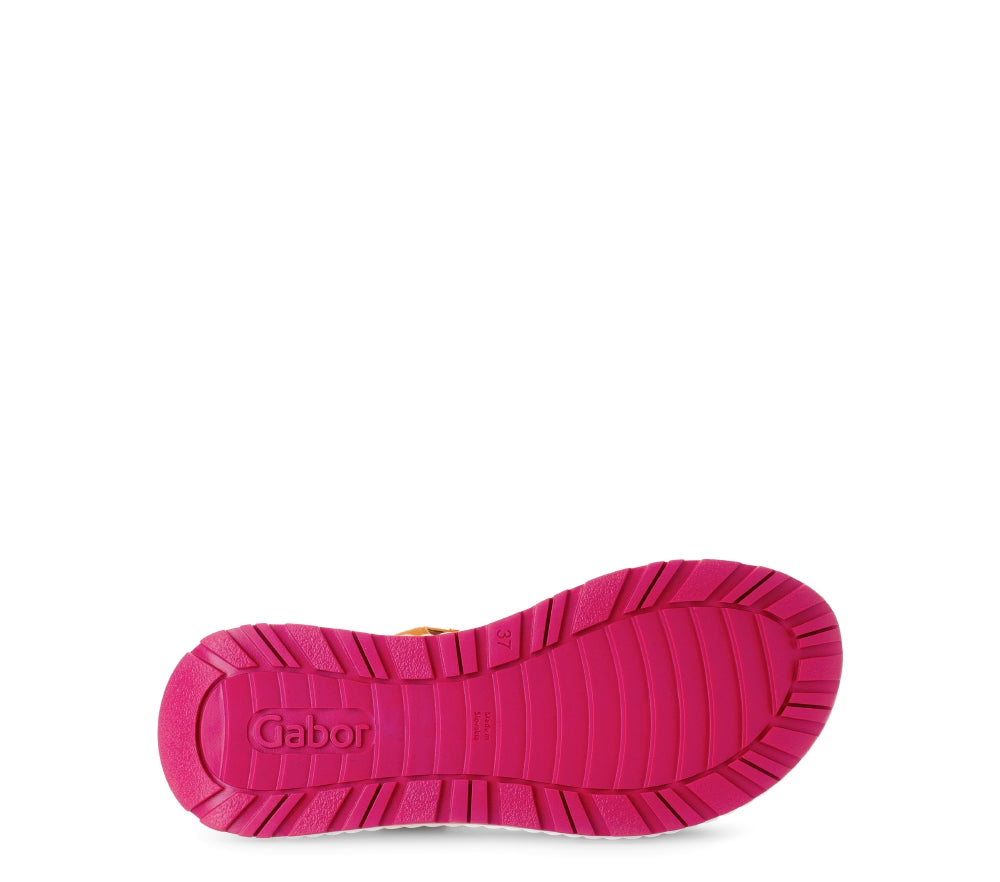 Gabor Orange and Pink Strap Sandal|8458233