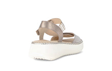 Load image into Gallery viewer, Gabor Gold and Snake Print Wedge Sandal|8459312

