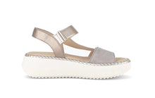 Load image into Gallery viewer, Gabor Gold and Snake Print Wedge Sandal|8459312
