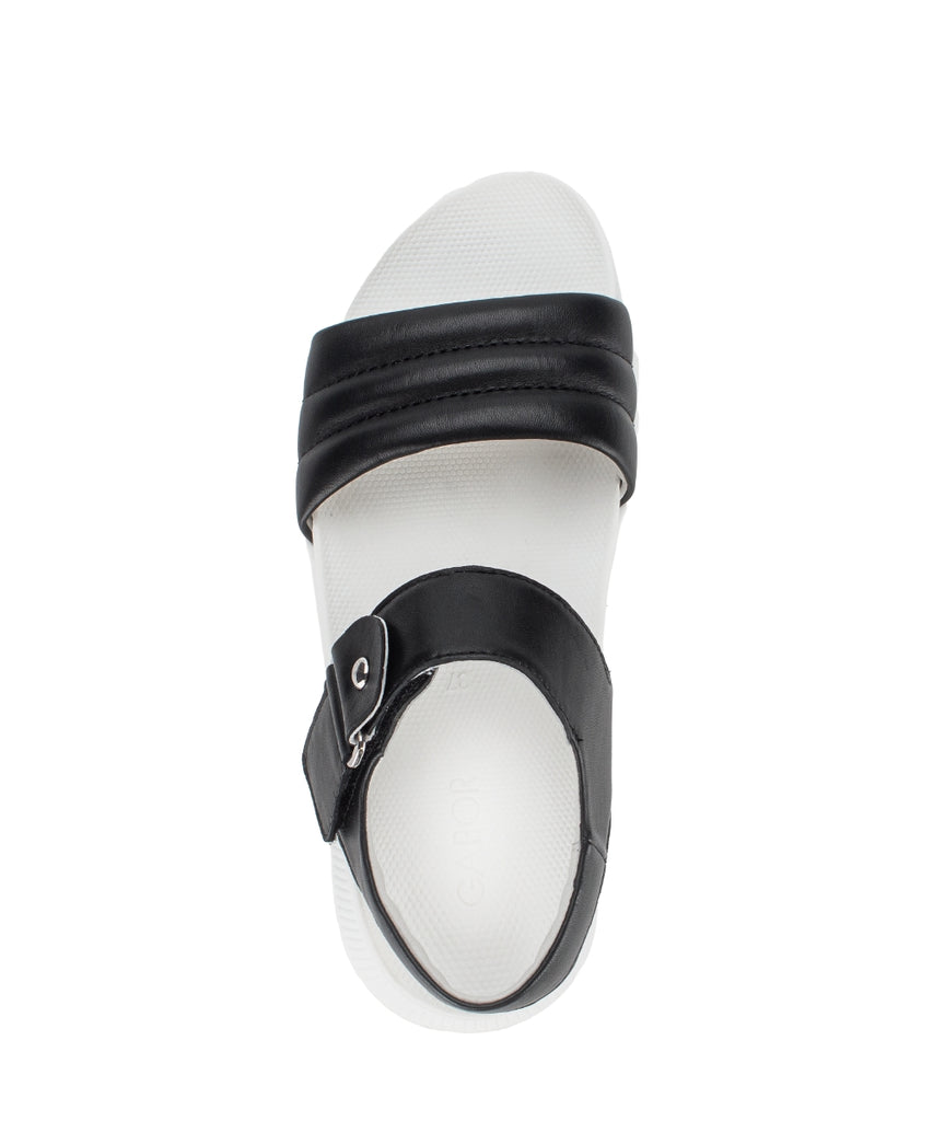 Gabor Black Platform Strap Sandal|8461027