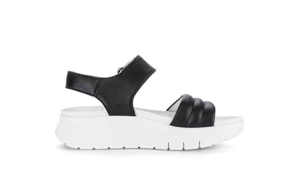 Gabor Black Platform Strap Sandal|8461027