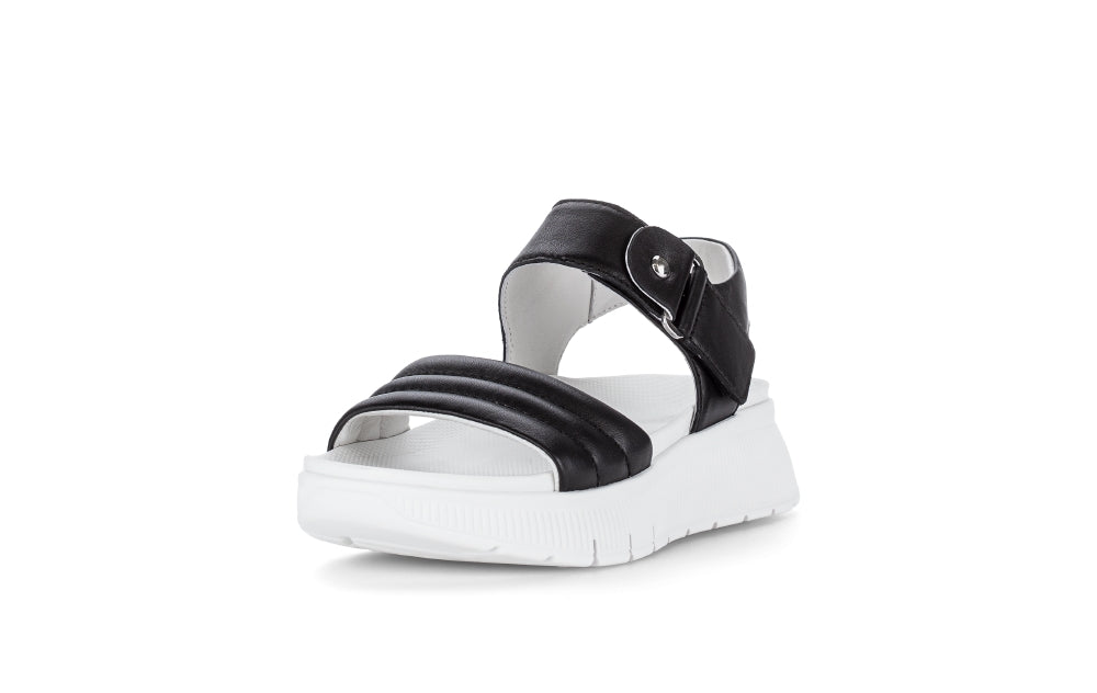 Gabor Black Platform Strap Sandal|8461027
