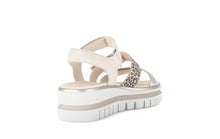 Load image into Gallery viewer, Gabor Silver and Leo Strap Wedge Sandal|8462032
