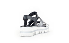 Load image into Gallery viewer, Gabor Blue and Silver Wedge Sandal|8462061
