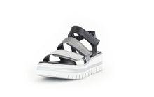 Load image into Gallery viewer, Gabor Blue and Silver Wedge Sandal|8462061
